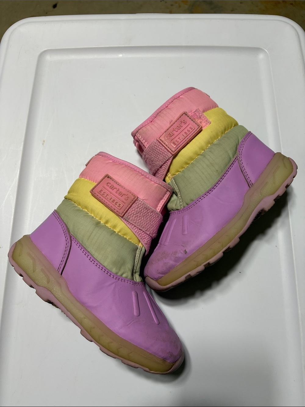 Carters Girls Pastel Snow Boots - Size 11